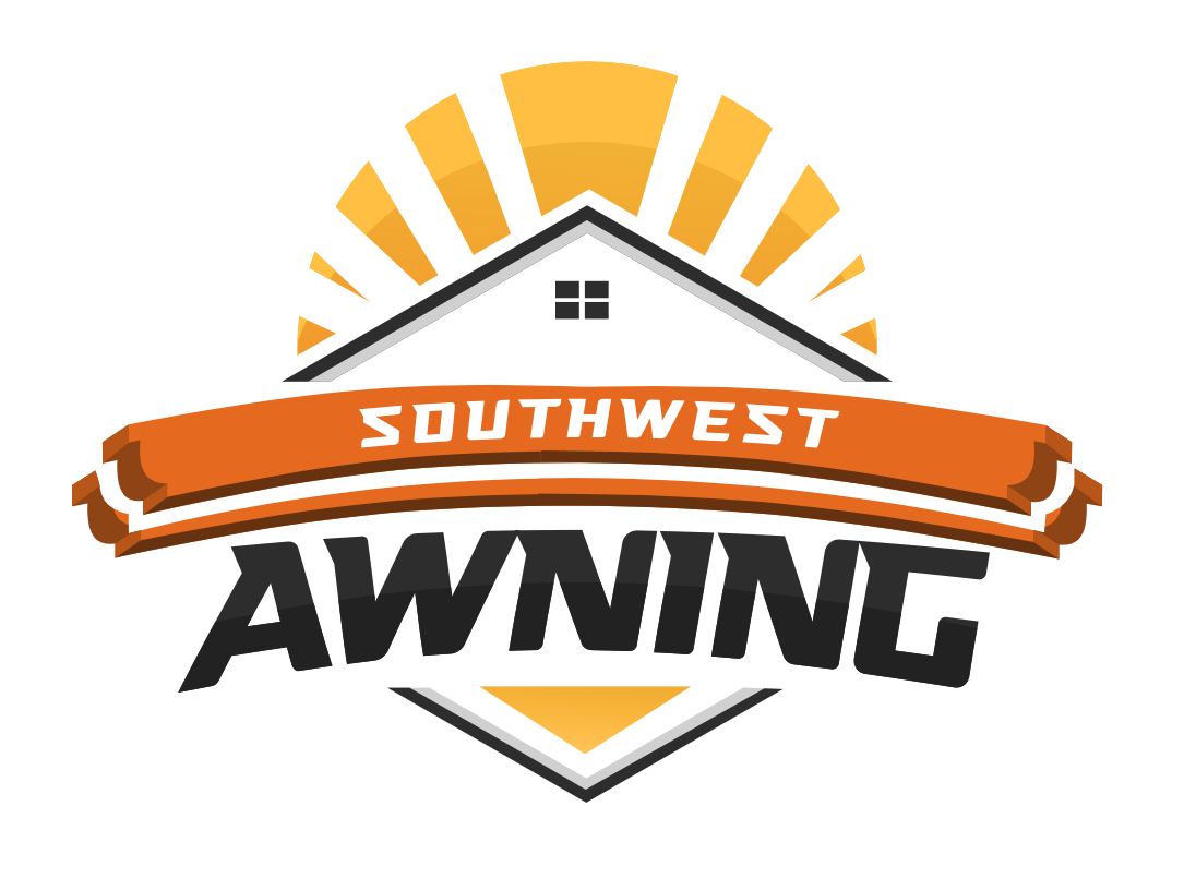 Southwest Awning badge study with roofline and sun rays