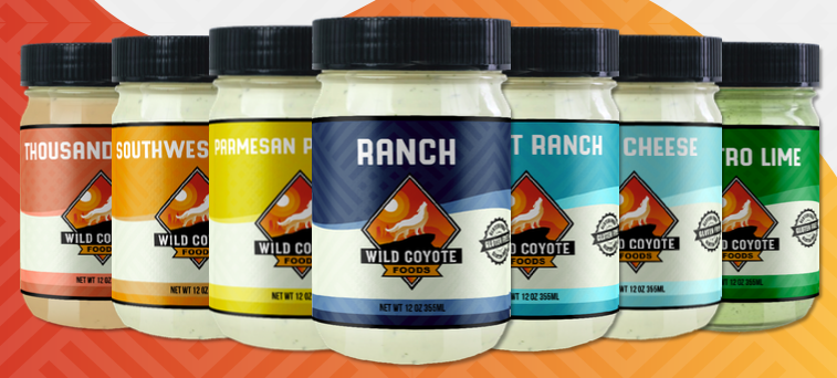 Wild Coyote product-range development presentation with multiple label applications